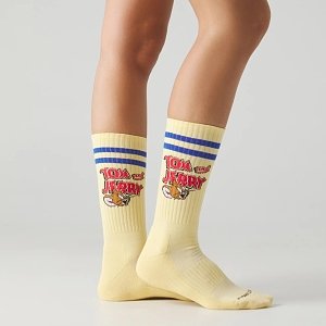 Athletic Tom and Jerry Heads - Butter yellow