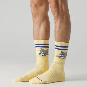 Athletic Tom and Jerry Heads - Butter yellow