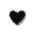 Black Heart with Gold Outline