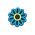 Lights Up Electric Blue Daisy