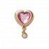 Gold Heart Gem with Pearl