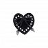 Black Heart with Bow