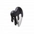 Silver and Black Enamel Heart