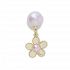 Pink Pearl and Gold Flower