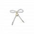 Beaded Bow with Gold Heart