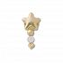 Gold Star with Heart Dangle