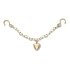Gold Rivet Chain with Heart