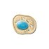 Gold and Turquoise Oval
