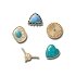 Gold Turquoise Western 5 Pack