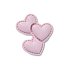 Triple Pink Metallic Heart