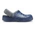 Baya Lined Fuzz Strap Clog - Navy/Slate Grey