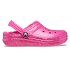 Classic Lined Glitter Clog K - Fuchsia Fun/Multi