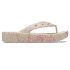 Classic Platform Snake Print Flip - Bone/Multi