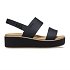 Brooklyn Matte Wrap Low Wedge - Black/Cashew