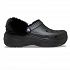 Classic Platform Fuzz Lined Clog - Black
