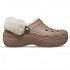 Classic Platform Fuzz Lined Clog - Latte