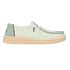 Wendy Espadrille Retro Palm - Celadon Green/White