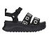 Delray Buckle Cottage Crochet - Black/White