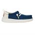 Wally T Summer Linen - Sargasso Blue/White
